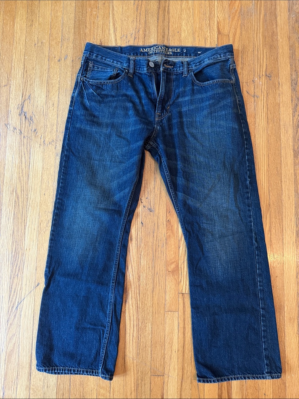 Men’s American Eagle Outfitters Dark Blue Relaxed Boot Cut Jeans